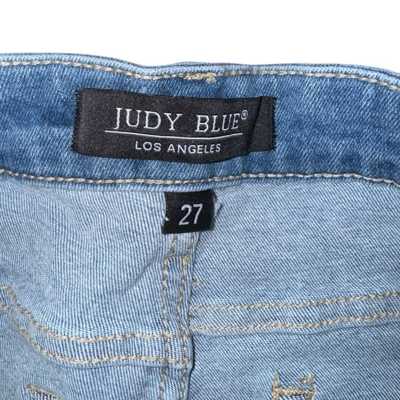 Judy Blue Denim Cut off distressed Shorts Size 27 Blue - Picture 4 of 9